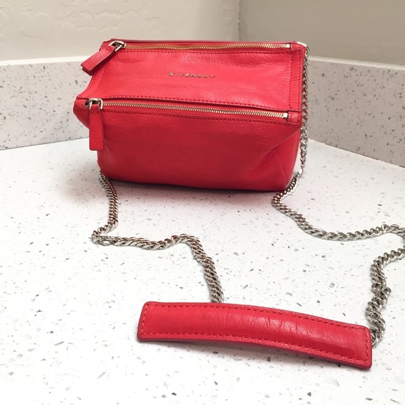 GIVENCHY Red Sugar Goatskin Mini Chain Pandora Bag - Picture 9 of 16
